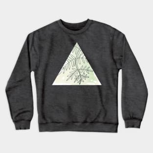 Fern on Green Watercolor Triangle Crewneck Sweatshirt